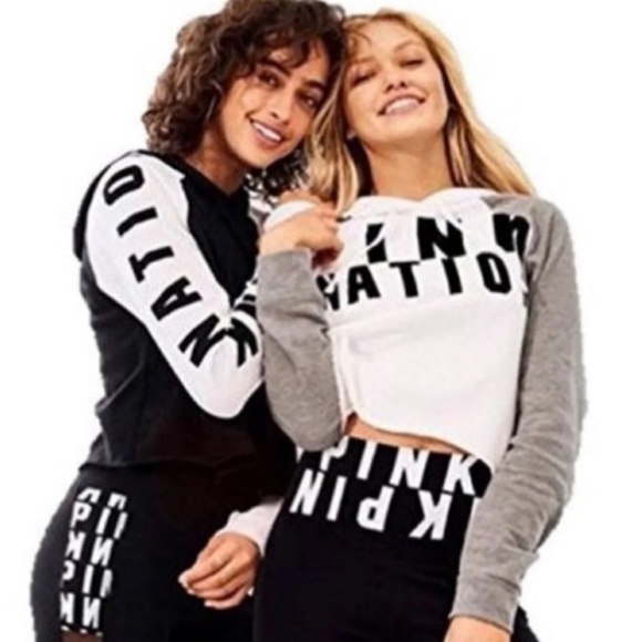 SOLD! VS PINK NATION Raglan Hoodie Sweater - Picture 6 of 8